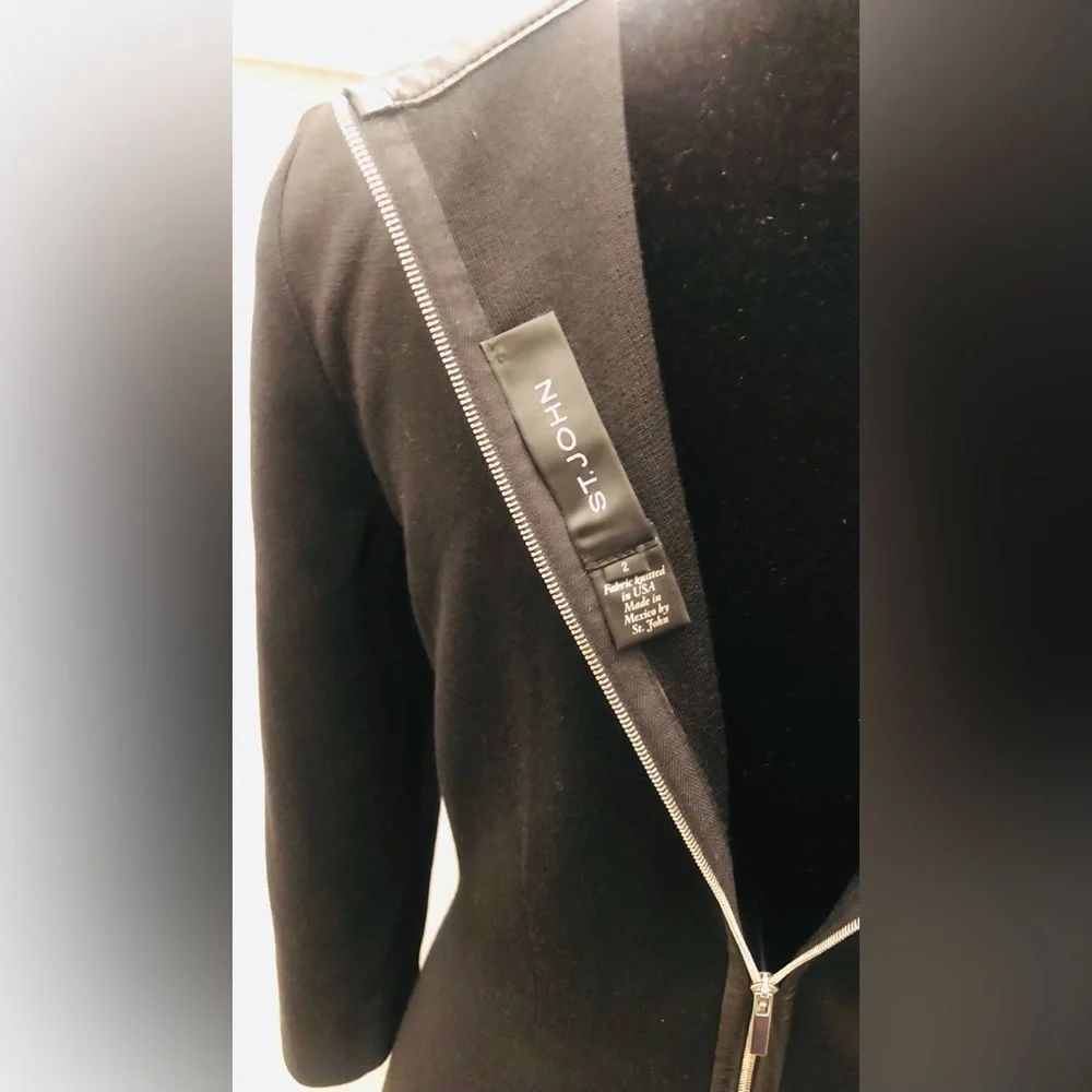 ST JOHN Milano Knit Cocktail Dress. - Picture 6 of 7